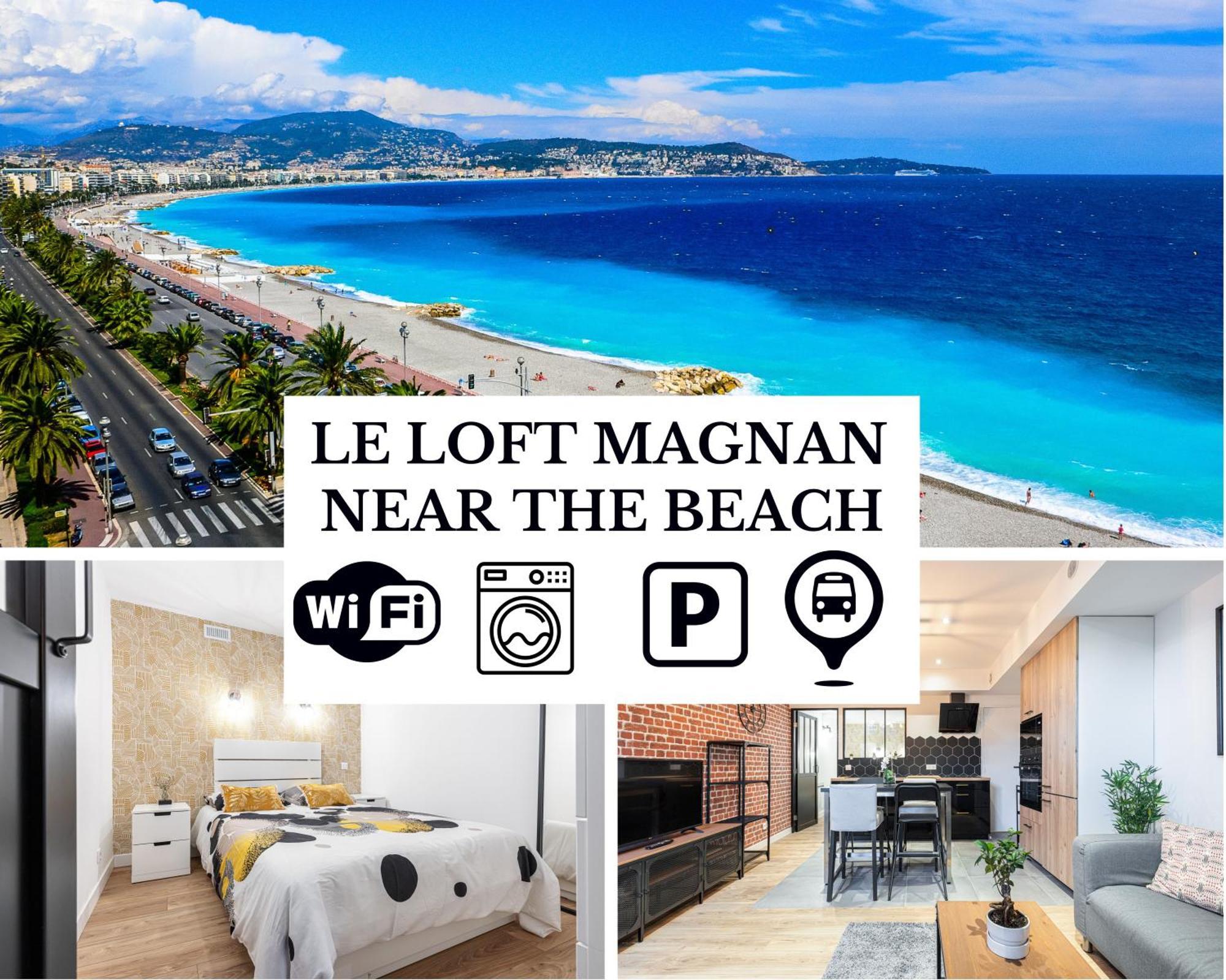 Le Loft Magnan - Ac- Pres Mer - Wifi - Parking - Confort Et Moderne - Supermarches Et Tram Proches Nice Exterior photo